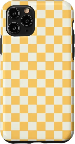 Vista 29 de Yellow Checkered Checker Checkerboard Classic Pattern Case for iPhone 17