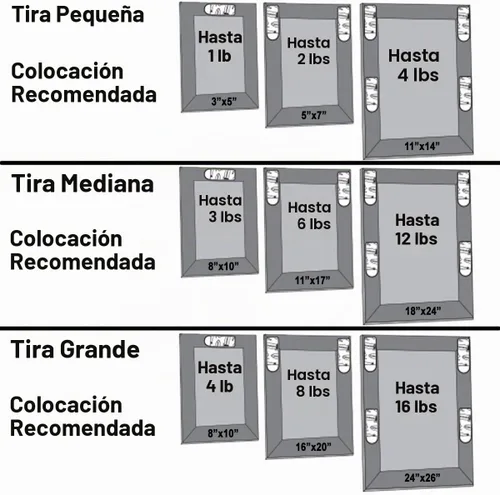 Vista 3 de Command 3M - Juego de 12 tiras para colgar cuadros y marcos, tamaño mediano, color blanco, sin daños