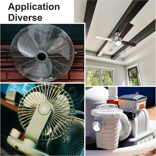 Vista 5 de uxcell Condensador de ventilador de techo CBB61 6uF 450V AC doble inserción de polipropileno metalizado condensadores de película de 1.850 x 0.787 x