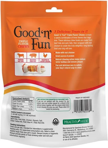Vista 2 de Good 'n' Fun - Golosina para perros de larga duración con proteína real