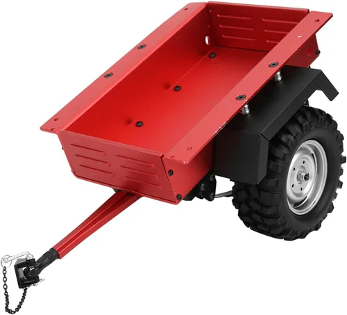 Vista 5 de Escala 1/10 RC Car Hitch Trailer Modelo de aleación de aluminio Juguete para niños Ajuste para RC Car (rojo)