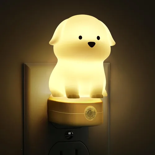 Vista 12 de L LOHAS LED - Luz nocturna enchufable para niños, luces nocturnas 3D de cachorros lindas con sensor de atardecer a amanecer, 1600K/2700K/5000K 3CCT