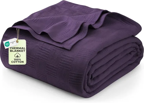 Vista 12 de Utopia Bedding - Manta térmica 100% algodón, color negro, tamaño Queen, 90 x 90 pulgadas Manta ligera y transpirable para primavera y verano