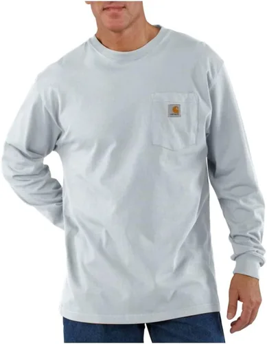 Vista 22 de Carhartt Camiseta de trabajo de manga larga con bolsillo para hombre Negro
