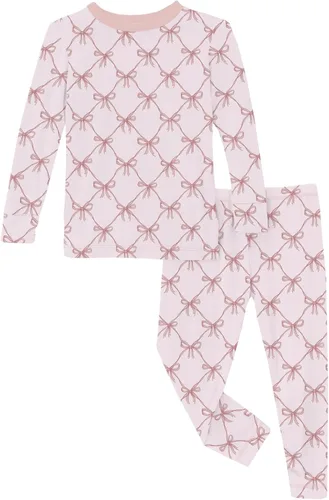 Vista 57 de KicKee Pants Conjunto de pijama de manga larga con estampado de piezas
