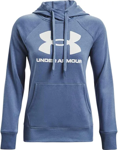 Vista 6 de Under Armour - Sudadera con capucha para mujer de vellón con logotipo modelo Rival