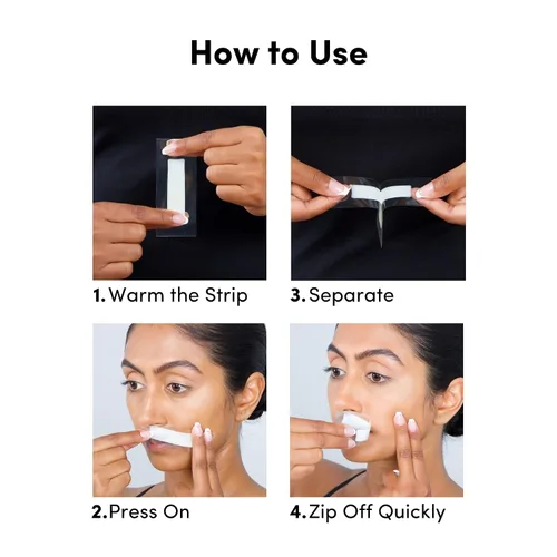 Vista 6 de Parissa Tiras de cera facial y labial: depilación facial para labio superior, barbilla y mandíbula, suaves para pieles sensibles, listas para usar