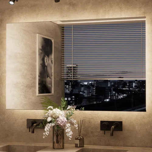 Vista 28 de TETOTE - Espejo retroiluminado para baño con luz, botón táctil regulable y función antivaho (horizontal o vertical)
