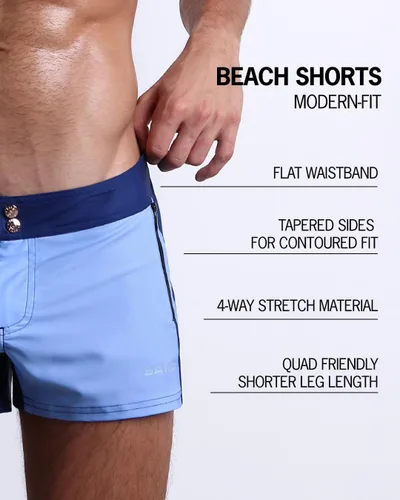 Vista 41 de Bang Men's Swimwear - Beach Shorts - Stretchy Quick-Dry All-Use Premium Swimsuit Trunk Square Cut