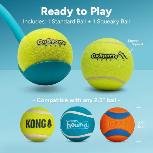 Vista 4 de GoSports Pets - Lanzador de pelotas para perros de 24 pulgadas, lanzador ergonómico de pelotas de tenis para perros de más de 20 libras, incluye