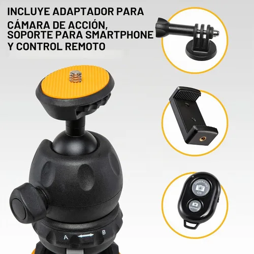Vista 7 de Kodak PhotoGear - Mini trípode para teléfono, control remoto Bluetooth, mesa