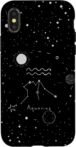 Vista 5 de Aquarius Astrology Celestial Zodiac Sign Aesthetic Case for iPhone 17