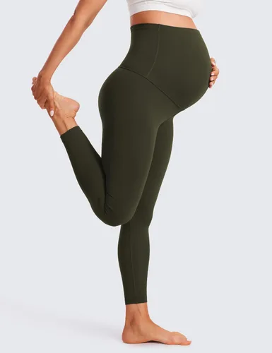 Vista 4 de CRZ YOGA Butterluxe - Leggings de maternidad sobre el vientre de 25 pulgadas, pantalones suaves para entrenamiento, yoga y embarazo