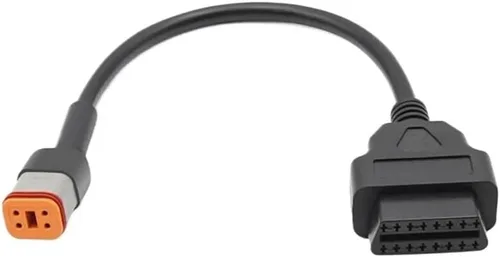 Vista 2 de 4PIN to 16PIN obd2 Fit for HAR-David Ha Motorcycle Adapter