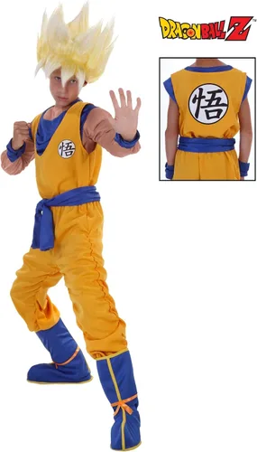 Vista 2 de Dragon Ball Z Child Anime Super Saiyan Goku Costume, Kids Anime Cosplay Dragon Ball Z Costume