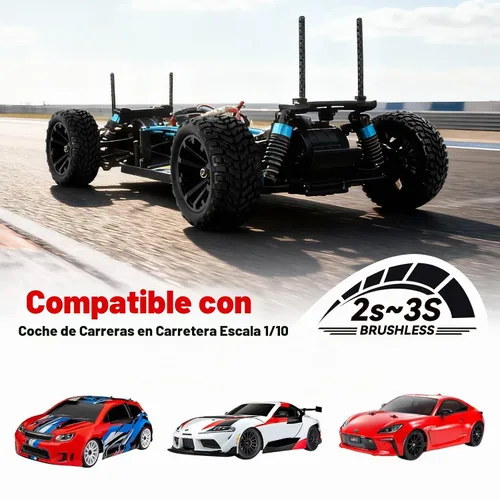 Vista 5 de HobbyPark Diámetro exterior de 2.99 pulgadas / 2.992 in de goma RC neumáticos y llantas de rueda insertos de espuma de 0.472 in cubo hexagonal
