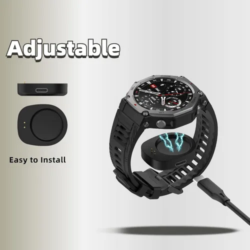 Vista 5 de Cargador para Amazfit T-Rex3 (A2322)/Balance (A2286) Cable de reloj Cable de carga USB magnético