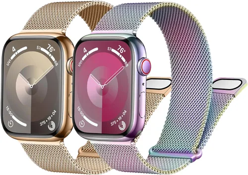 Vista 21 de Correa milanesa para Apple Watch Band de 1.575 pulgadas, 1.732 pulgadas, 1.614 pulgadas, 1.772 pulgadas, 1.654 pulgadas, 1.614 pulgadas, 1.614