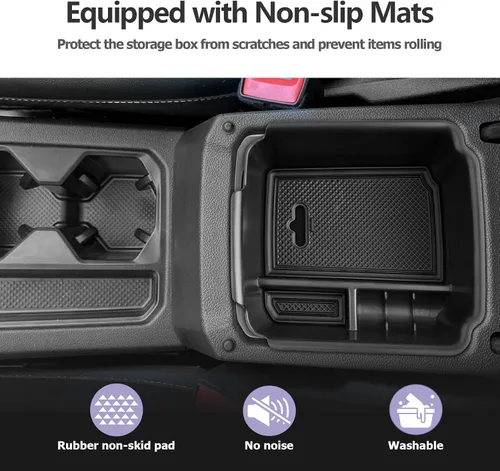 Vista 5 de Accesorios interiores para VW Taos 2024 2025, Tiguan 2018-2025 y Taos 2022-2025 organizador de consola central con reposabrazos, organizador