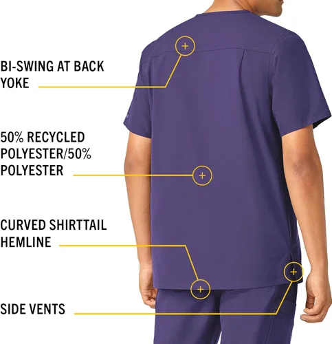 Vista 4 de Carhartt Men's Force V-Neck Shirttail Top