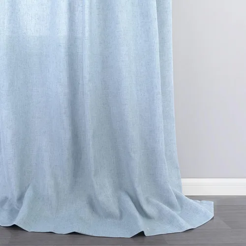 Vista 32 de KOUFALL Juego de 2 cortinas de puerta francesa, cortinas de lino para puerta/ventana, cortina transparente boho para cristal lateral delantero