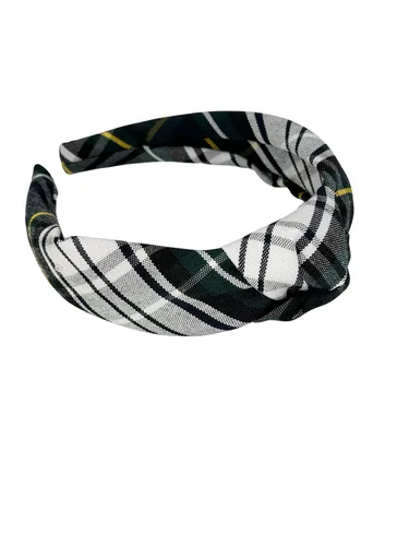 Vista 11 de Diadema anudada de 1.25 pulgadas, uniforme escolar, a cuadros, acolchada, con nudo en la parte superior, diadema de uniforme (cuadros 120)