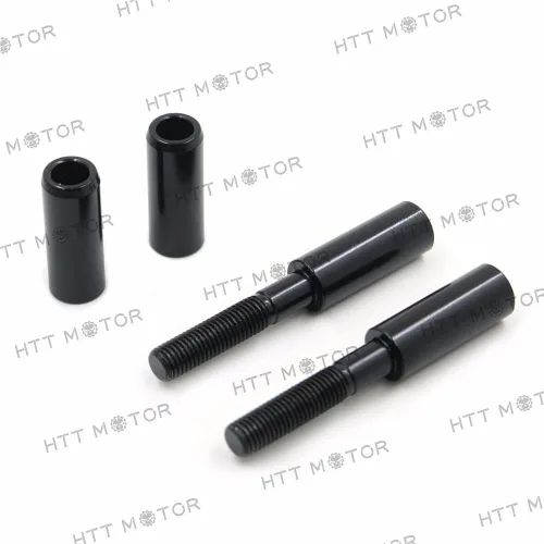 Vista 5 de MT387-001 - Kit de extensiones de espejo negro de 2 pulgadas compatible con Harley Softail Sportster Dyna Touring