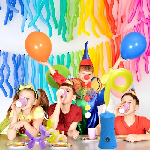 Vista 7 de AXHJ Balloon Pump Electric Air Pumps for Long Balloons, Electric Air Balloon Pump, Balloon Inflator for Foil Twisty Animal Balloons in Birthday