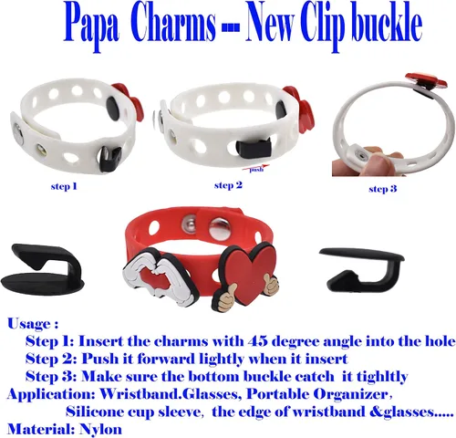 Vista 4 de Pabucle Colgantes médicos para zapatos papacharmsnuevo mexicano con hebilla de clip, dijes para zapatos papacharms, hombres y mujeres, decoración