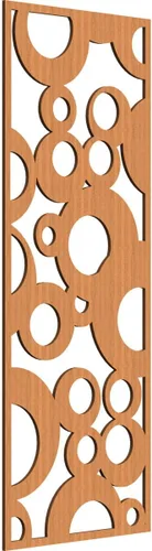 Vista 173 de 9 3/8"W x 24 3/8"H x 1/4"T Farwell Decorativos Paneles de Pared de Madera Calado, Hickory