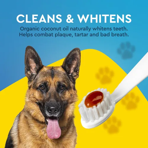 Vista 3 de RADIUS USDA - Pasta dental orgánica canina para mascotas, 1 unidad, 3 onzas, pasta dental no tóxica para perros, diseñada para limpiar los dientes