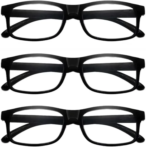 Vista 9 de Paquete de 3 lentes de lectura con bloqueo de luz azul, lentes de lectura para mujeres y hombres, filtro antirayos ultravioleta/reflejo, anteojos
