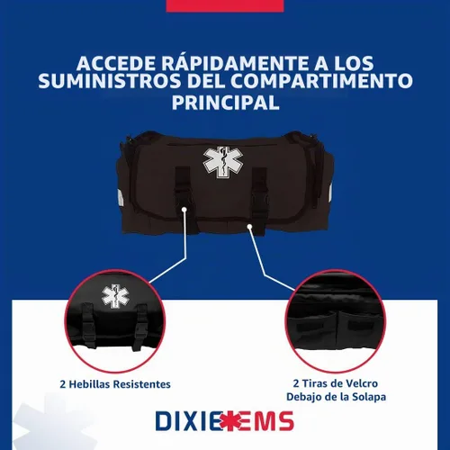 Vista 2 de Dixigear Bolsa de primeros auxilios para primeros respondientes con reflectores - Negro