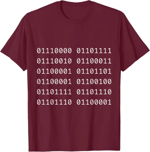 Vista 13 de Porca Madonna In Codice Binario Código Binario Camiseta, Negro