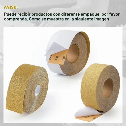 Vista 7 de PSA - Rollo de papel de lija de grano 40, 2-3/4 pulgadas x 20 yardas, papel de lija longboard autoadhesivo con respaldo adhesivo para carpintería