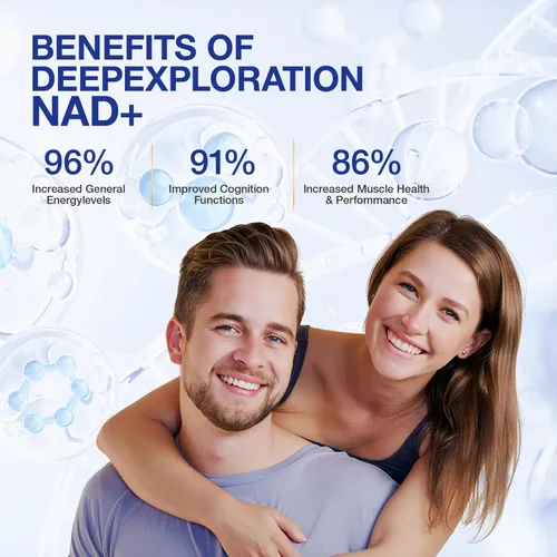 Vista 7 de Suplemento NAD+ - NAD Ribósido de Nicotinamida Resveratrol Suplemento NAD 1000mg Orgánico Puro para Mujeres y Hombres Anti-Edad, Energía, Enfoque
