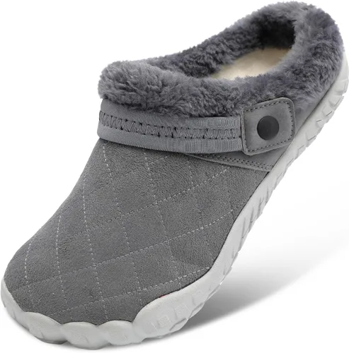 Vista 13 de Besroad - Pantuflas mullidas para mujer y hombre, esponjosas, cómodas, de espuma viscoelástica, para dormitorio marrón (All Brown)