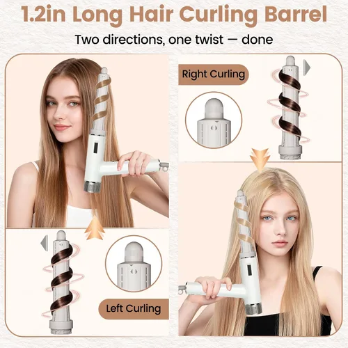 Vista 5 de Accesorio de barril de rizado de cabello largo de 1.2 pulgadas