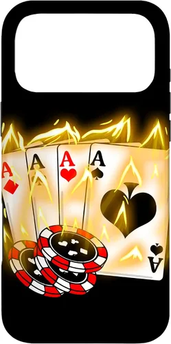 Vista 22 de Burning Four Aces Poker Cool Quad Aces Poker Player Gift Case for iPhone 17