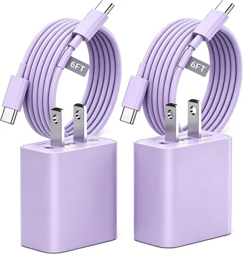 Vista 17 de Matsusho Cargador para iPhone 17 y 16 de carga rápida de 10 pies, paquete de 2 bloques de cargador de pared USB C de 20 W con cable de carga tipo C