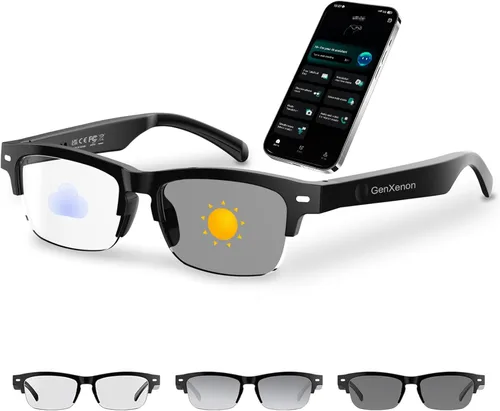 Vista 11 de Lentes inteligentes de traducción AI para hombres y mujeres, lentes que cambian de color, lentes de traducción en tiempo real, traducción de fotos