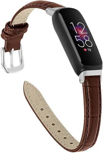 Vista 11 de Band Compatible with Fitbit Inspire 3 Bands Replacement Genuine Leather Wristband Quick Release Straps Watch Bands for Fitbit Inspire 3 Smartwatch