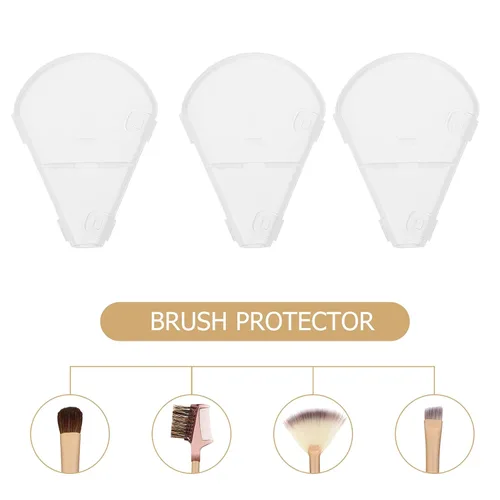 Vista 8 de OSALADI 10 brochas de maquillaje de PVC, protector de brochas de maquillaje, protector de brochas de cosméticos (no incluye los cepillos)