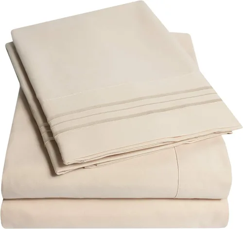 Vista 10 de 1500 Supreme Collection Juego de Sábanas de Bolsillo Extra Profundo - Sábanas de Cama Suaves de Lujo, Sin Arrugas, Ropa de Cama, Más de 40