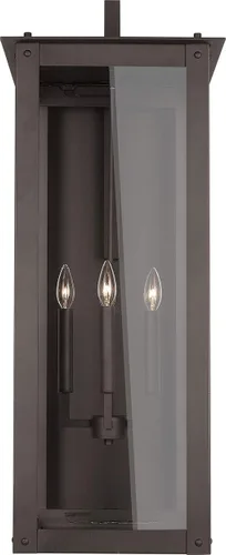 Vista 11 de Capital Lighting 934611OZ Hunt - Farol rectangular de pared para exteriores, cristal transparente, 1 luz de 100 vatios, 15 pulgadas de alto x 6