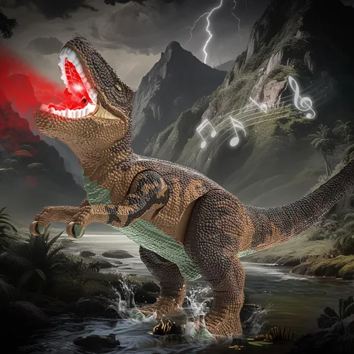 Vista 7 de Juguetes de dinosaurio grande para niños de 3 a 9 años, juguete de figura de dinosaurio grande Tyrannosaurus rex con almacenamiento en la barriga