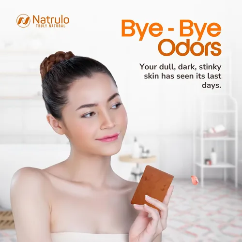 Vista 6 de Natrulo Barra de jabón caqui para control de olores corporales – Gel de baño desodorante purificante con caqui japonés y extracto de té verde