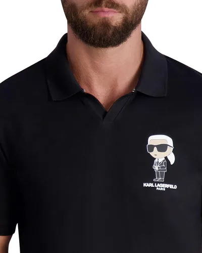 Vista 4 de Karl Lagerfeld Paris Men's Casual Short Sleeve Collared Polo