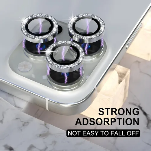 Vista 27 de Choiche Compatible para iPhone 16 Pro/iPhone 16 Pro Max Protector de Lente de Cámara, Vidrio Templado 9H Protector de Pantalla de Cubierta de Cámara
