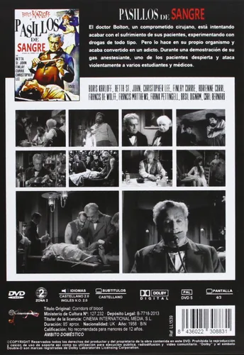 Vista 2 de Pasillos De Sangre 1958 Import Movie European Format - Zone 2